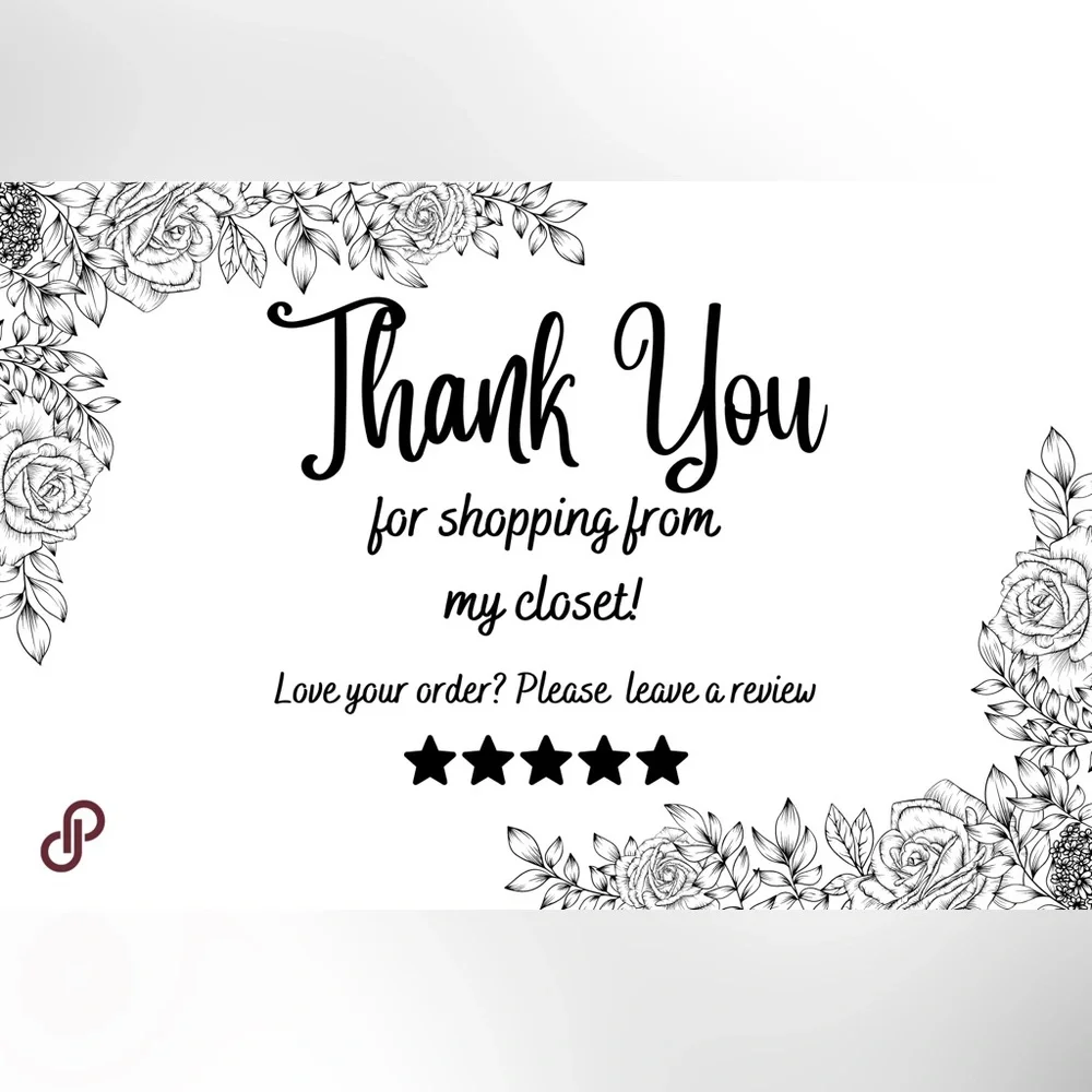 🌺50 Thank You Thermal Labels